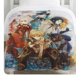 Genshin Impact Kazuha Xiao Aether Anime Flannel Throw Blanket 50x40 New